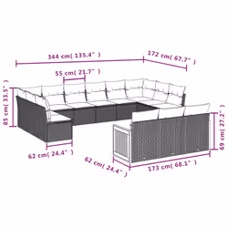 VidaXL 3228134 set mobili da esterno - Vista aggiuntiva 7