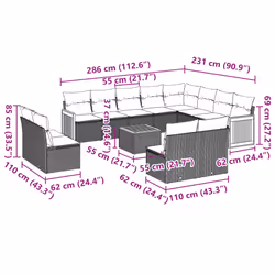 VidaXL 3228156 set mobili da esterno - Vista aggiuntiva 8