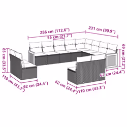 VidaXL 3228158 set mobili da esterno - Vista aggiuntiva 7