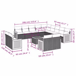 VidaXL 3228204 set mobili da esterno - Vista aggiuntiva 8