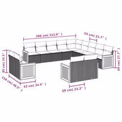 VidaXL 3228208 set mobili da esterno - Vista aggiuntiva 7