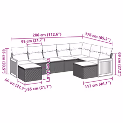 VidaXL 3228218 set mobili da esterno - Vista aggiuntiva 8