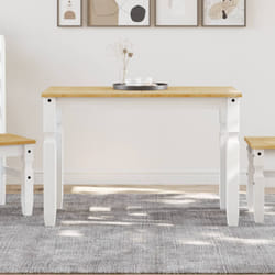 vidaXL Tavolo da Pranzo Corona 112x60x75 cm in Legno Massello di Pino
