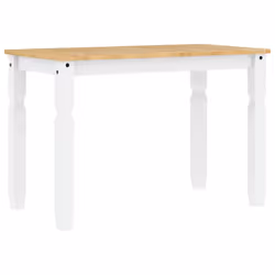vidaXL Tavolo da Pranzo Corona 112x60x75 cm in Legno Massello di Pino - Vista aggiuntiva 2
