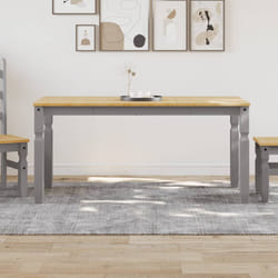vidaXL Tavolo da Pranzo Corona 160x80x75 cm in Legno Massello di Pino