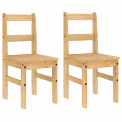 vidaXL Sedie da Pranzo 2 pz Panama 40x46x90 cm in Legno Massello di Pino - Vista aggiuntiva 2