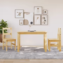 vidaXL Sedie da Pranzo 2 pz Panama 40x46x90 cm in Legno Massello di Pino - Vista aggiuntiva 3