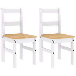 vidaXL Sedie da Pranzo 2 pz Panama 105x30x45 cm Legno Massello Pino - Vista aggiuntiva 2