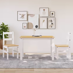 vidaXL Sedie da Pranzo 2 pz Panama 105x30x45 cm Legno Massello Pino - Vista aggiuntiva 3