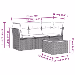 VidaXL 3223469 set mobili da esterno