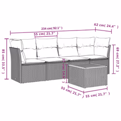 VidaXL 3223472 set mobili da esterno