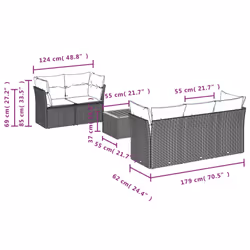VidaXL 3223483 set mobili da esterno