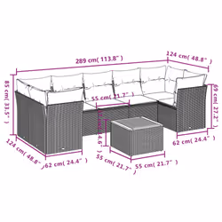 VidaXL 3223508 set mobili da esterno