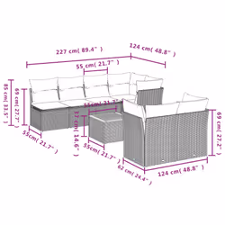 VidaXL 3223514 set mobili da esterno