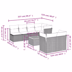VidaXL 3223515 set mobili da esterno
