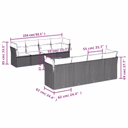 VidaXL 3223521 set mobili da esterno