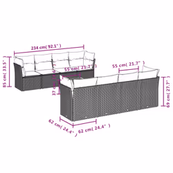 VidaXL 3223522 set mobili da esterno