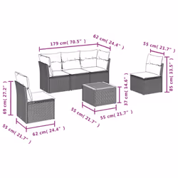 VidaXL 3223543 set mobili da esterno