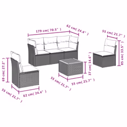 VidaXL 3223546 set mobili da esterno