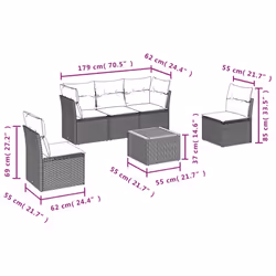 VidaXL 3223547 set mobili da esterno - Vista aggiuntiva 3