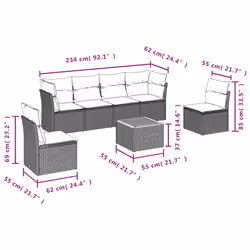 VidaXL 3223556 set mobili da esterno