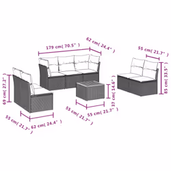 VidaXL 3223563 set mobili da esterno