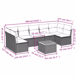 VidaXL 3223566 set mobili da esterno