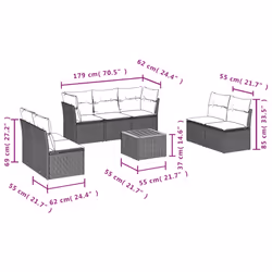 VidaXL 3223568 set mobili da esterno