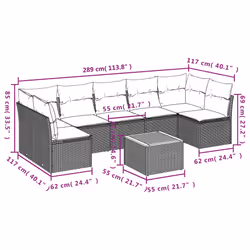 VidaXL 3223574 set mobili da esterno