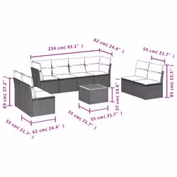 VidaXL 3223577 set mobili da esterno