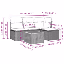 VidaXL 3223592 set mobili da esterno