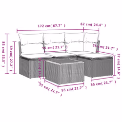 VidaXL 3223595 set mobili da esterno