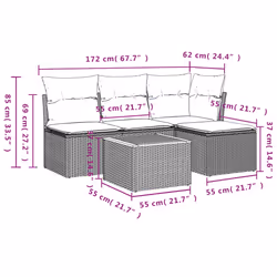 VidaXL 3223596 set mobili da esterno