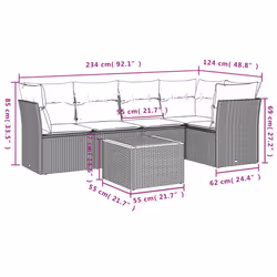 VidaXL 3223627 set mobili da esterno