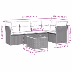 VidaXL 3223631 set mobili da esterno