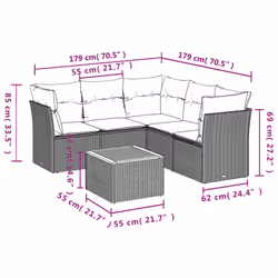 VidaXL 3223634 set mobili da esterno - Vista aggiuntiva 3