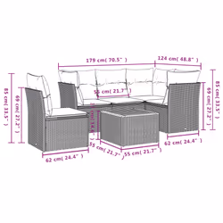VidaXL 3223644 set mobili da esterno