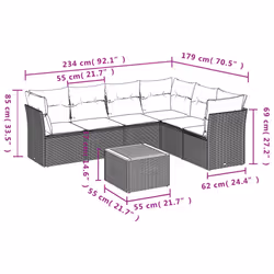 VidaXL 3223659 set mobili da esterno