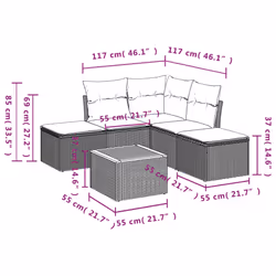 VidaXL 3223672 set mobili da esterno