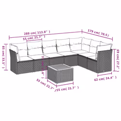 VidaXL 3223676 set mobili da esterno