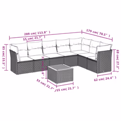 VidaXL 3223679 set mobili da esterno