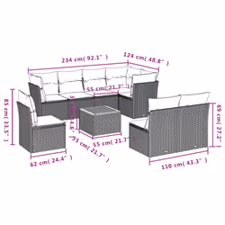 VidaXL 3223686 set mobili da esterno