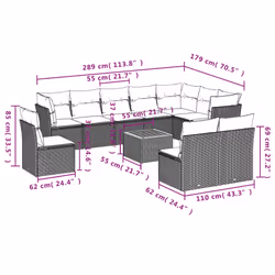 VidaXL 3223699 set mobili da esterno