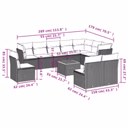 VidaXL 3223700 set mobili da esterno