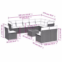 VidaXL 3223701 set mobili da esterno