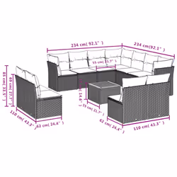 VidaXL 3223703 set mobili da esterno