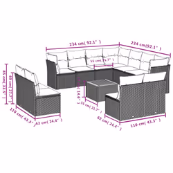 VidaXL 3223708 set mobili da esterno