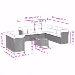 VidaXL 3223714 set mobili da esterno