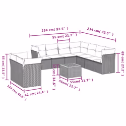 VidaXL 3223715 set mobili da esterno