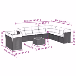 VidaXL 3223717 set mobili da esterno